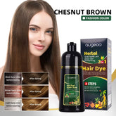 AUGEAS 3-in-1 Herbal Hair Chestnut Brown Color Shampoo – 500ml